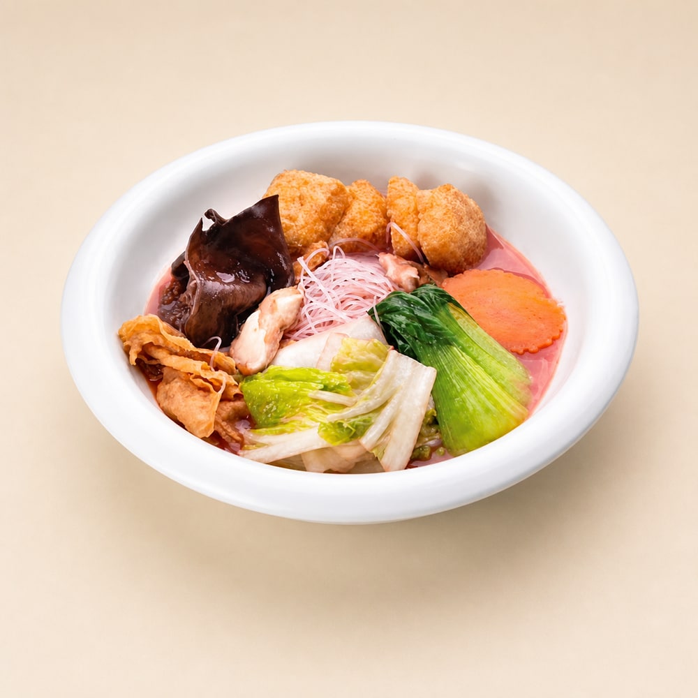 Loh hon chai with nam yu mixed vegetables