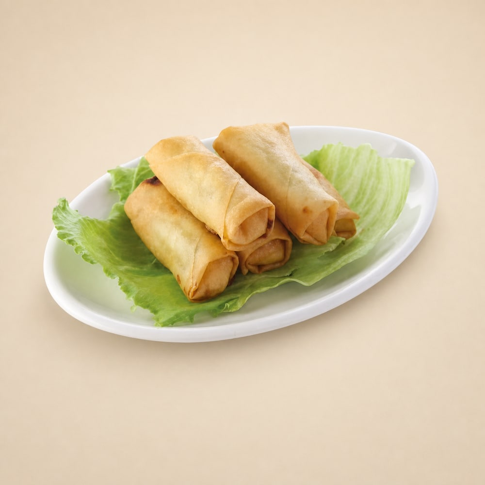 Golden vegetarian popiah rolls